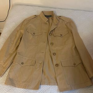 Lauren Ralph Lauren Tan Military Jacket sz 12
